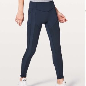 Lululemon All The Right Places Leggings- Midnight Navy- Size 8, 28”